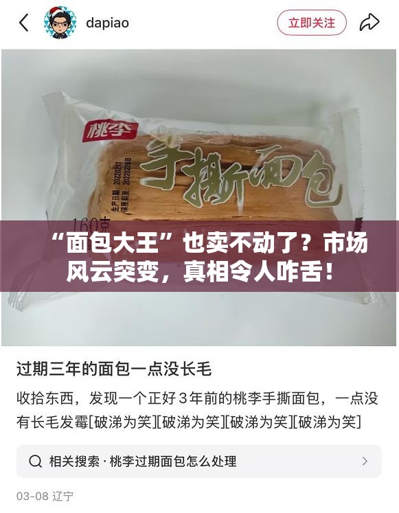 “面包大王”也卖不动了？市场风云突变，真相令人咋舌！