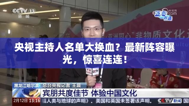 央视主持人名单大换血？最新阵容曝光，惊喜连连！